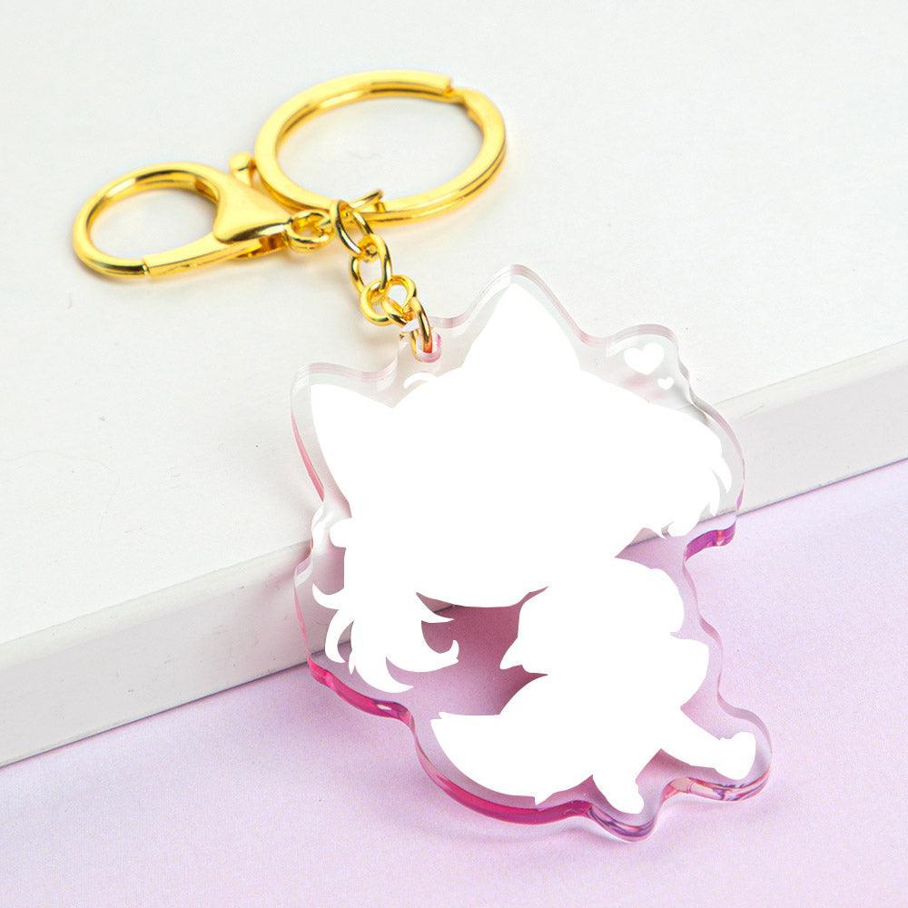 Custom Clear Acrylic Keychains Single Side Printing